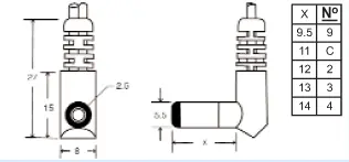 GlobTek G1005B right angle female plug