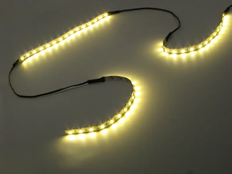 Luz de tira flexible de cable LED hecha en 3200k blanco cálido para su aplicación industrial iluminación disponible en el almacén, configuraciones modificadas, modelo LMPWHLED250MMX3 (R)