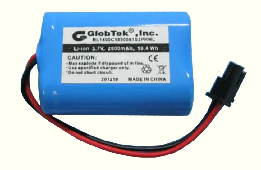 BL1400C1850001S2PRML paquete de baterías de GlobTek en Configuración 1S2P representa más reciente una adición a la robusta de alta capacidad de Li-Ion Cilíndrico baterías con UL 1642 Células aprobado y una marca CE que se ajuste a 2004/108 compatibilidad / CE electromagnética, incluyendo EN61000-6-1: 2007 , EN61000-6-3: 2007!